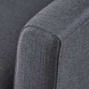 Contemporary Club Chair With Nailhead Trim Fabric And Birch Wood Legs