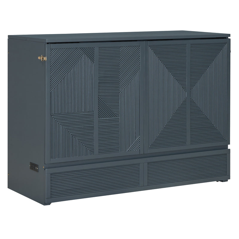 Murphy Bed With Large Drawer, USB Ports And Outlets