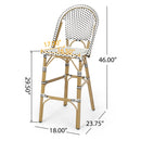 Outdoor Pe Rattan French Barstool Set