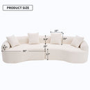 4 Seater Sofa With Chenille Fabric, 30D, 60 Hardness Full Sponge, 4 Pillow For Living Room, Home Furniture Sleeper Sectional Sofa For Apartment