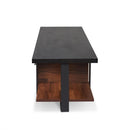 Elling - TV Stand - Walnut & Black - Atlantic Fine Furniture Inc