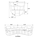 Sycamore - Upholstered Power Reclining Sectional Sofa