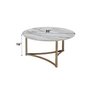 Zaidee - Round Coffee Table - Sintered Stone & Champagne