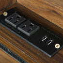 Upholstered Platform Bed With Storage Headboard, Trundle & 2 Drawers And A Set Of Sockets & USB Ports