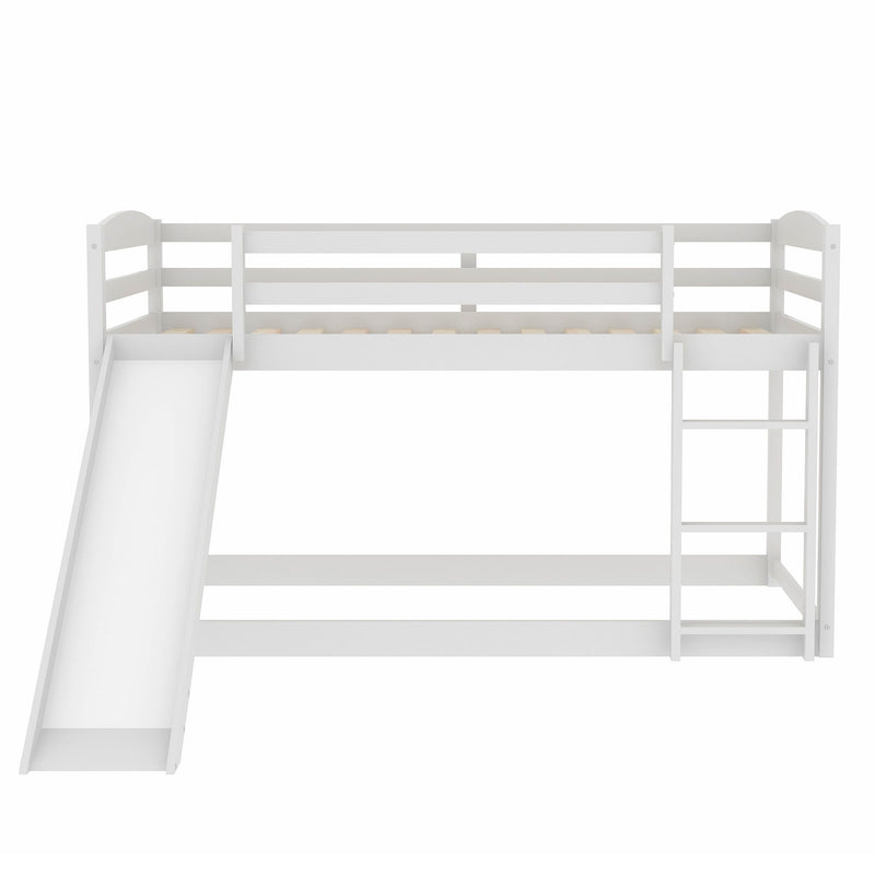 Durable Bunk Bed With Convertible Slide And Ladder