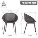 2 Piece Durable Single Chair With Mesh Hollow Out Design
