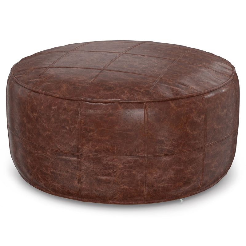 Connor - Handcrafted Round Pouf