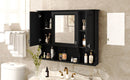 Wall Mounted Bathroom Medicine Wall Cabinet With Mirror & Open Shelves