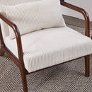 Accent Chair With Pillow And Wood Frame