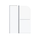 Frameless Folding Shower Doors For Bathtub With Pivot Tub Glass Door, 1 / 4" Tempered Glass
