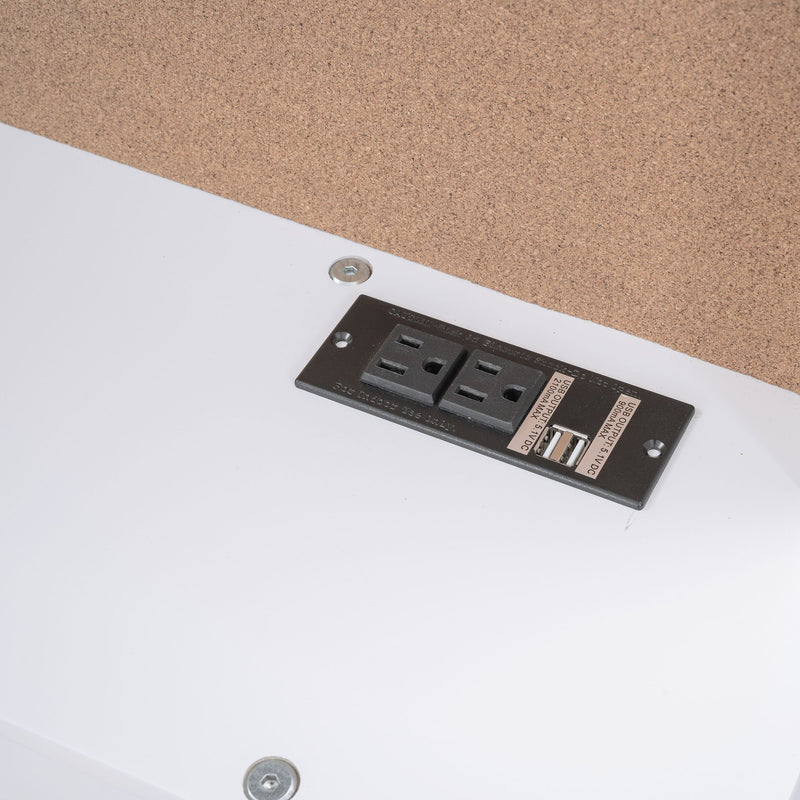 Twin Size Daybed With Storage Shelvesboard, Cork Board, USB Ports And Trundle - White