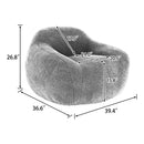 Giant Bean Bag Chair, Spacious Memory Foam With Armrests