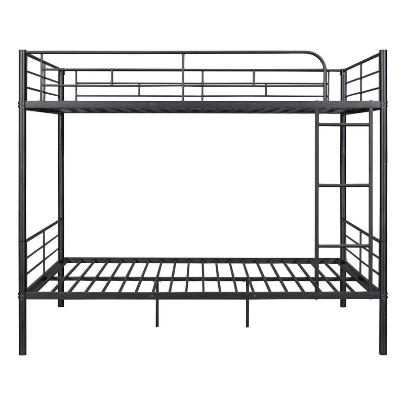 Full Over Full Metal Bunk Bed, Black