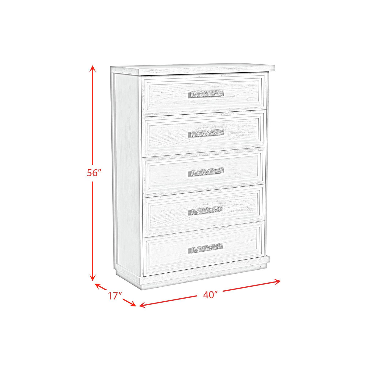 Avalanche Storage Bedroom Set in White by Elements International, view 12