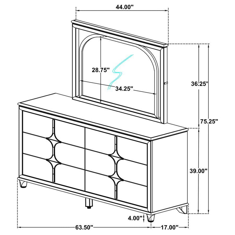 Olivia - 6-Drawer Dresser