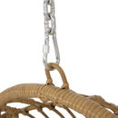 Rustic Hanging Basket Chair With Cushion