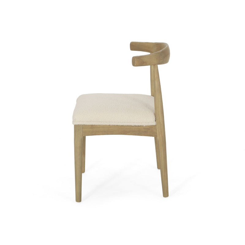 Mid Century Modern Dining Chair Set With Upholstered Seating