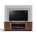 Graceland - Fireplace TV Stand Console For TVs Up To 100" - Black, Bourbon