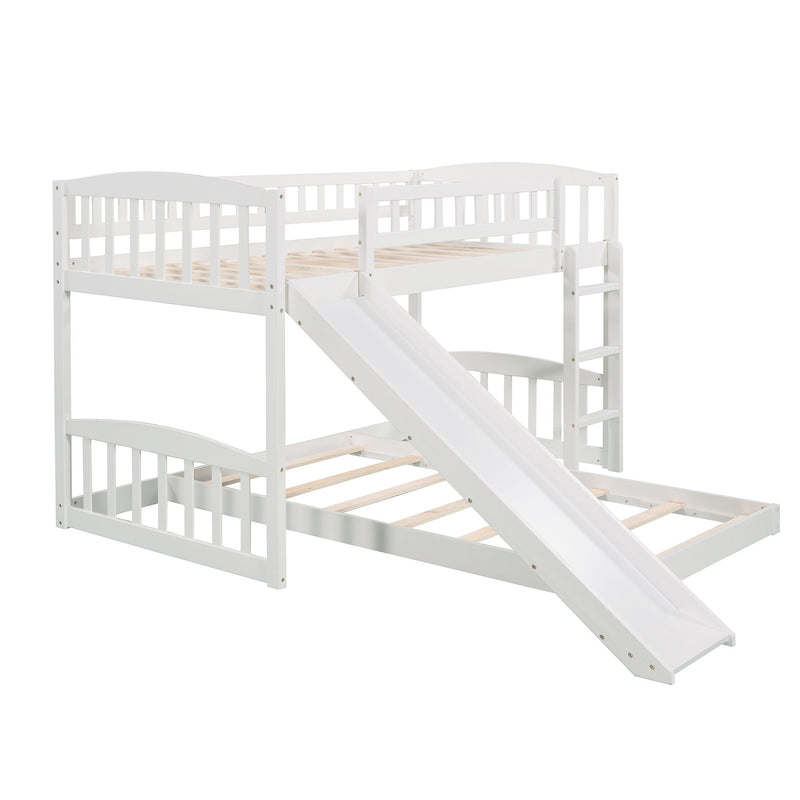 Functional Bunk Bed With Convertible Ladder And Slide