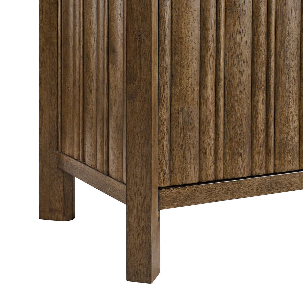 Carmela Rectangular Counter Table With Marble Top in Brown / White by Elements International, view 9