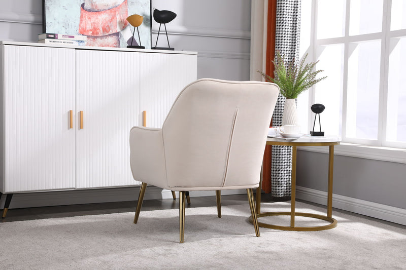 Modern Mid-Century Chair Linen Sherpa Armchair For Living Room Bedroom Office