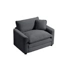 Modern Classic Corduroy Fabric Single Chair Deep Seat Sofa With Pillow