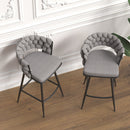 Bar Stool 360 Swivel With Back Footrest