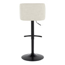 Toriano - Contemporary Adjustable Barstool Swivel With Rounded T Footrest (Set of 2)