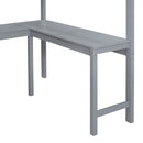 Modern Loft Bed With Desk And Shelves