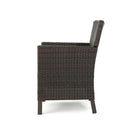 Outdoor Rattan Dining Chair With Straight Legs And Sloped Arms