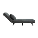 3 In 1 Foldable Linen Chaise Lounge With Adjustable Backrest