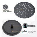 Elegant 10" Round Rain Shower Head And Handheld Set With Adjustable Tilt And Dual Modes