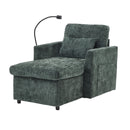 Multifunctional Chenille Recliner Sofa With Storage And Phone Bracket