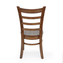 Farmhouse Style Dining Chair Set With Traditional Ladder Back Design