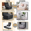 Foldable Single Chair Sofa Bed With Pillow, Easy To Store, Breathable And Wearable Linen