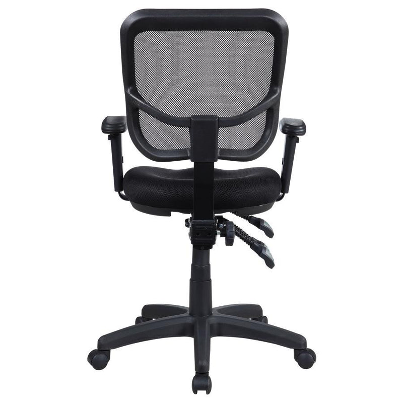 Rollo - Upholstered Adjustable Ergonomic Office Chair - Black