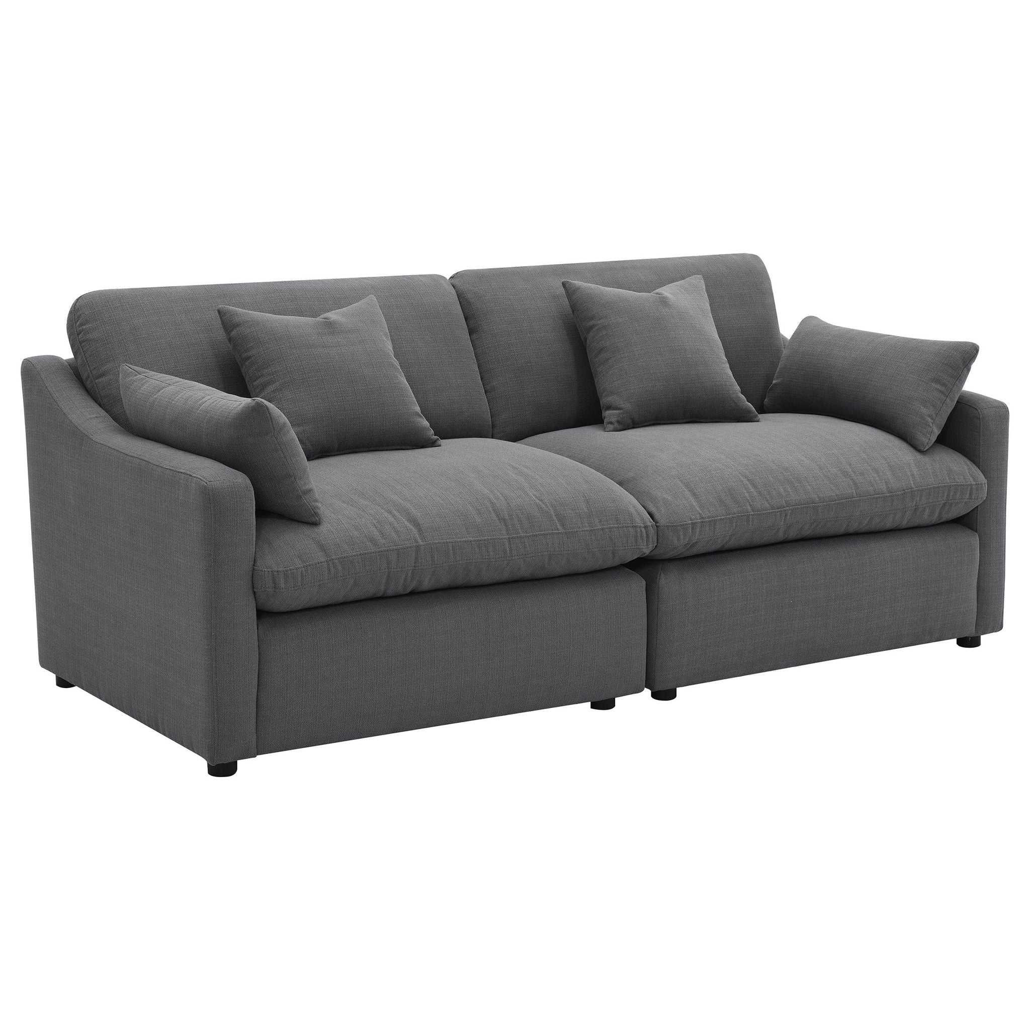 Hobson Upholstered Armless Chair Charcoal - Atlantic Fine Furniture Melbourne FL