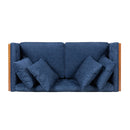 Retro Modern Loveseat With Button Tufted Upholstery