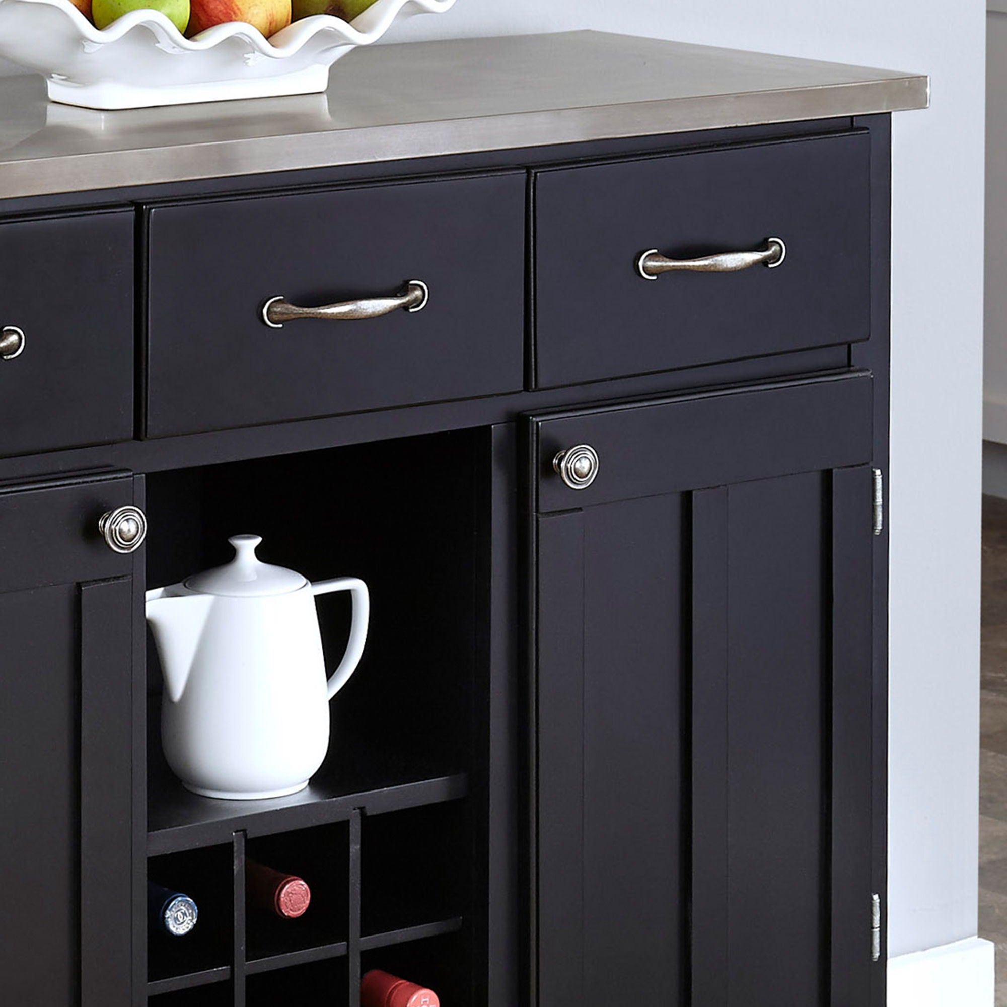 Buffet Of Buffets - Wood Buffet With Stainless Steel Top