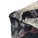 Hazel - Large Square Pouf With Flower Print