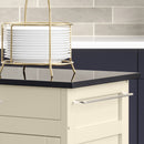 Create-A-Cart - 4 Doors Kitchen Cart - Black Granite Top