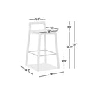 Sven - Modern Minimalist Low Back Counter Stool - Dark Brown Walnut