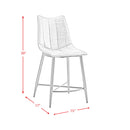 Riko - 5 Piece Counter Height Dining Set (Table & Four Chairs) - White