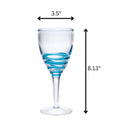 Swirl Plastic Wine Glasses (Set of 4)