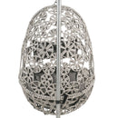 Sigar - Hanging Chair - Light Gray Fabric & Wicker