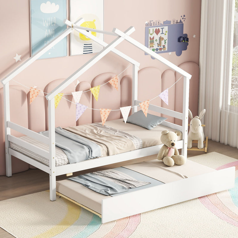 House-Shaped Bed With Trundle