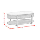 Nica - Lift Top Coffee Table - White And Brown