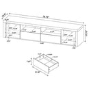 Jude - 2 Door Engineered Wood TV Stand - High Gloss White