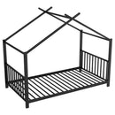 Metal House Platform Bed With Modern Design And Durable Frame