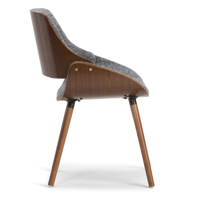 Malden - Bentwood Upholstered Dining Chair With Wood Back